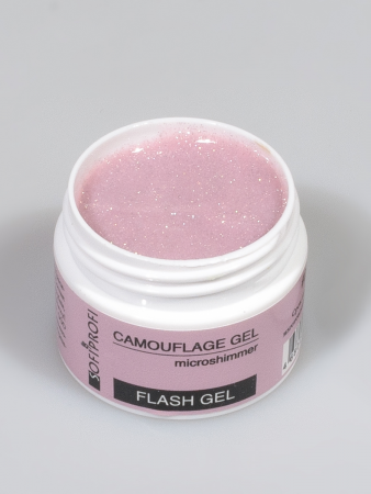 Гель камуфлирующий с микрошиммером Тон 2932 Sofiprofi CAMOUFLAGE GEL Flash Gel, 15 мл